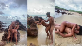 Hot Brunette Jessica Karoline Fucking On The Beach With Lust