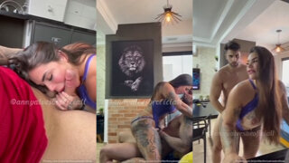 Tattooed Brazilian Babe Anny Riding Hard Foreign Cock